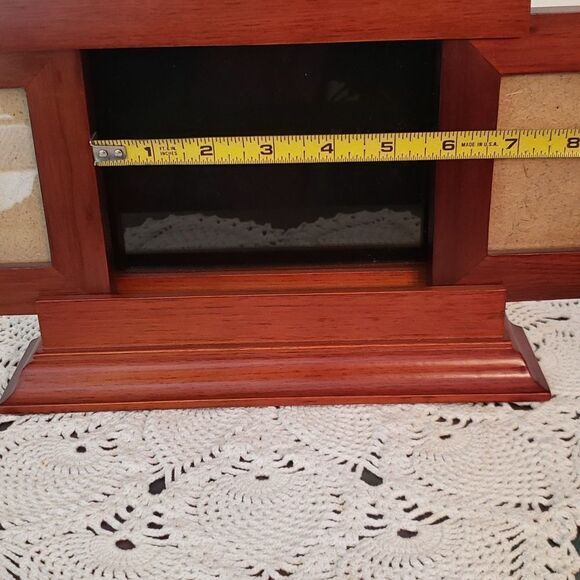 Beautiful Vintage Wooden Picture Frame  with One Center and 2 Sliding Windows - Picture 13 of 16